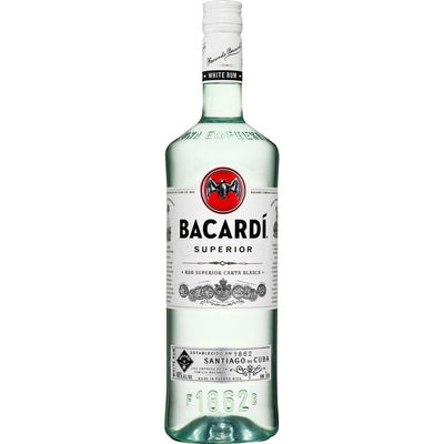 Bacardí Gluten Free 80 Proof Superior White Rum Bottle (1 L)