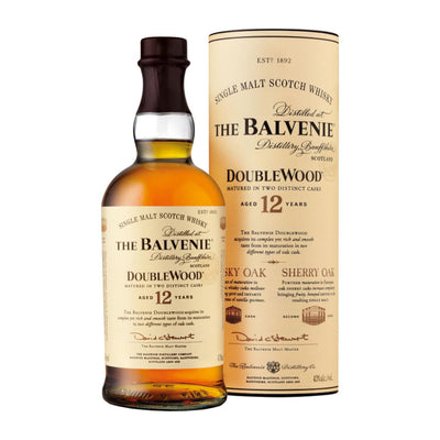 The Balvenie 86 Proof Doublewood Single Malt 12 Year Scotch Whisky Bottle (750 ml)