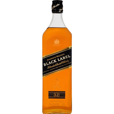 Johnnie Walker Black Label 80 Proof Aged 12 Year Blended Scotch Whisky Bottle (1 L)