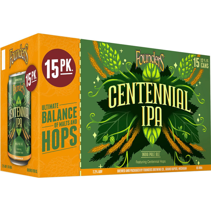 Founders Brewing Co. Centennial IPA Cans (12 fl oz × 15 ct)