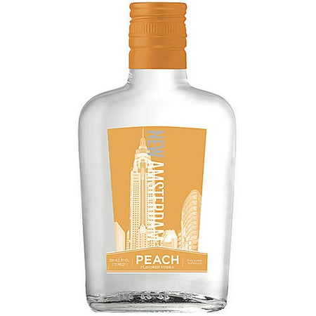 New Amsterdam Peach Vodka Flask Bottle (375 ml)
