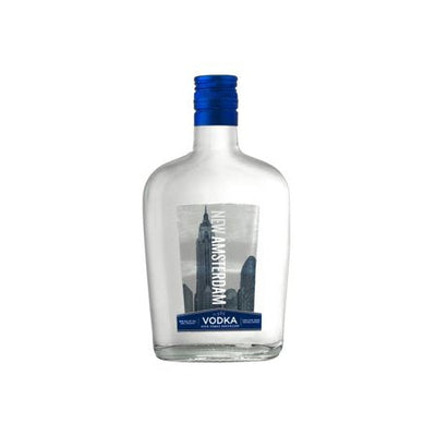 New Amsterdam 80 Proof Vodka Flask Bottle (375 ml)