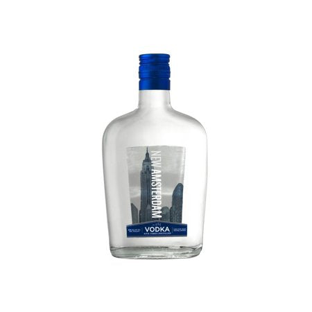 New Amsterdam 80 Proof Vodka Flask Bottle (375 ml)