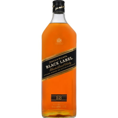 Johnnie Walker Black Label 80 Proof Aged 12 Year Blended Scotch Whisky Bottle (1.75 L)