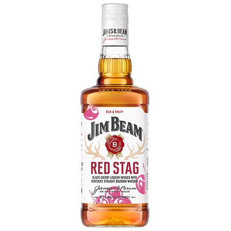 Jim Beam Red Stag Black Cherry Liqueur with Kentucky Straight Bourbon Whiskey (750 ml)