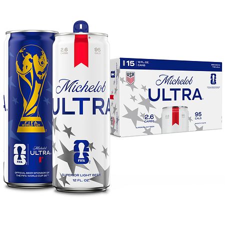 Michelob Ultra Superior American Light Lager Cans (12 fl oz x 15 ct)