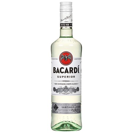 Bacardí Gluten Free 80 Proof Superior White Rum Bottle (750 ml)