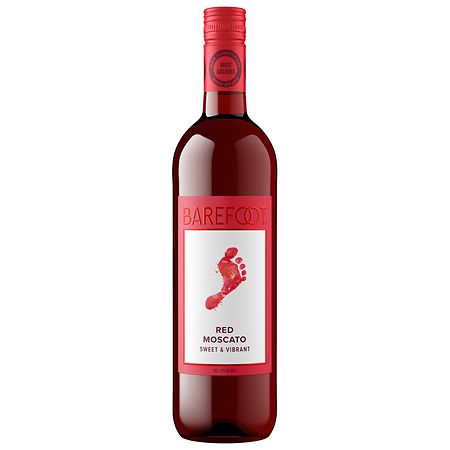 Barefoot Sweet & Vibrant California Red Moscato Bottle (750 ml)