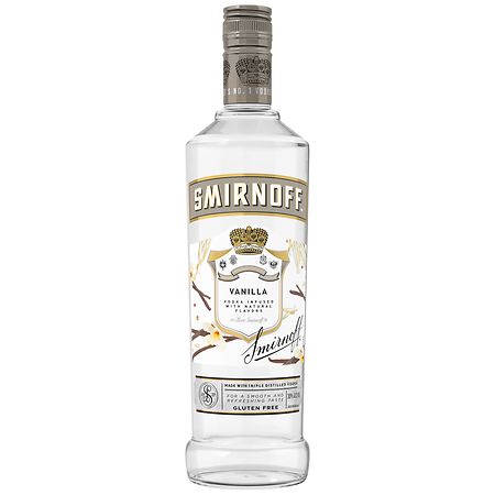 Smirnoff Vodka Gluten Free Vanilla Vodka Glass Bottle (750 ml)