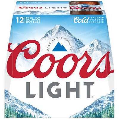 Coors Light American Lager Bottles (12 fl oz × 12 ct)
