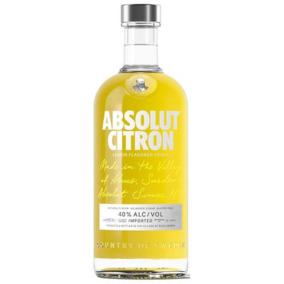 Absolut Vodka Citron Lemon 80 Proof Vodka Bottle (750 ml)