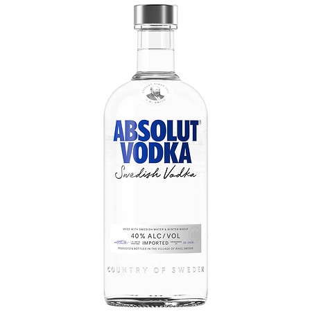 Absolut Vodka Gluten Free 80 Proof Original Swedish Vodka Bottle (750 ml)