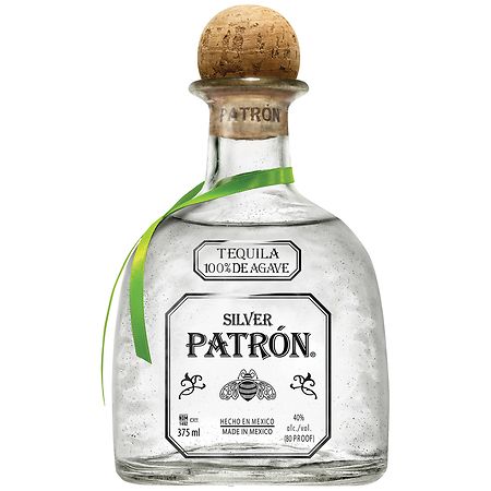 Patron 80 Proof Silver Tequila Bottle (375 ml)