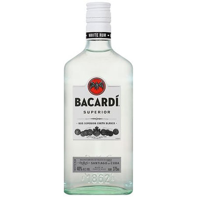 Bacardí Gluten Free 80 Proof Superior White Rum Bottle (375 ml)