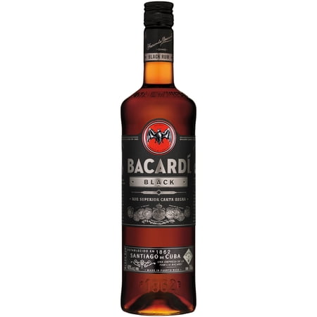 Bacardí Gluten Free 80 Proof Premium Black Rum Bottle (750 ml)