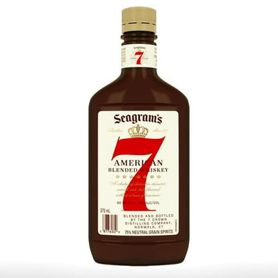 Seagram's 7 Whiskey 80 Proof Crown American Blended Whiskey Bottle (375 ml)