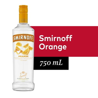 Smirnoff Vodka Gluten Free Orange Vodka Bottle (750 ml)