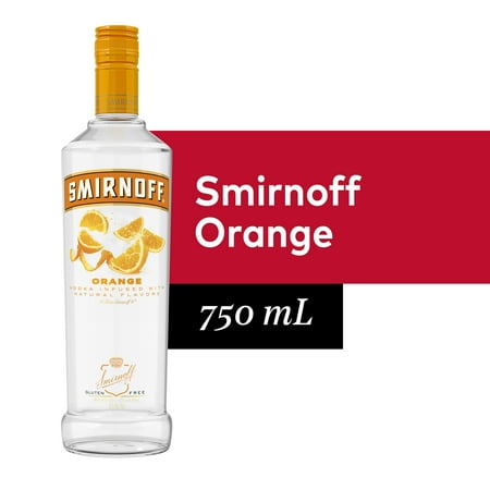 Smirnoff Vodka Gluten Free Orange Vodka Bottle (750 ml)