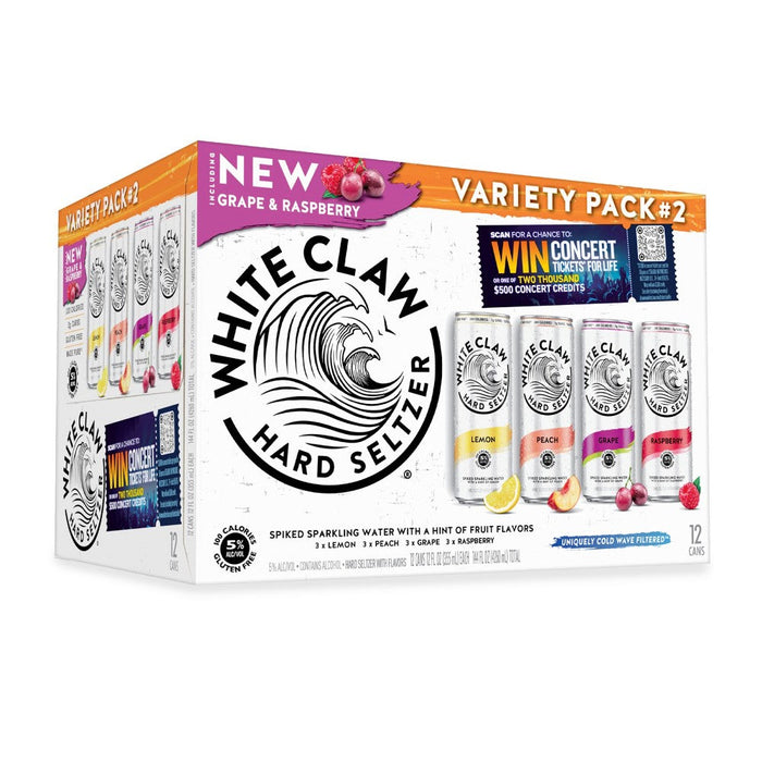 White Claw Gluten Free Hard Seltzer Variety Pack No. 2 (12 fl oz × 12 ct)