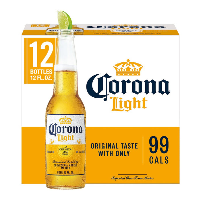 Corona Import Mexican Light Lager Longneck Bottles (12 fl oz x 12 ct)
