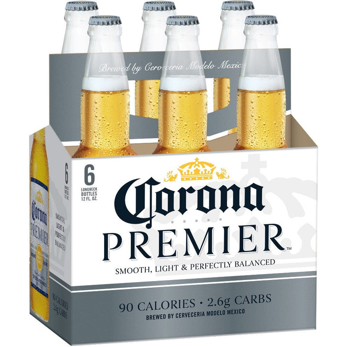 Corona Premier Light Mexican Lager Bottles (12 fl oz x 6 ct)