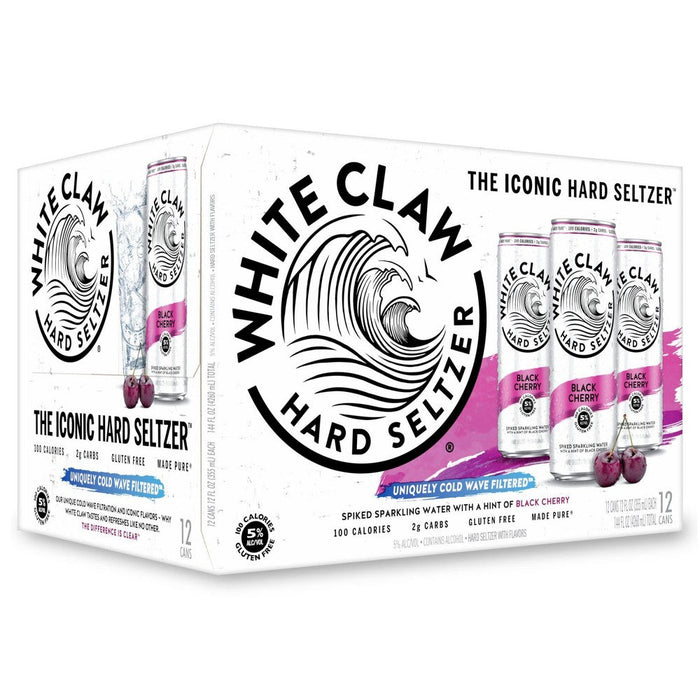 White Claw Gluten Free Black Cherry Hard Seltzer Cans (12 fl oz x 12 ct)