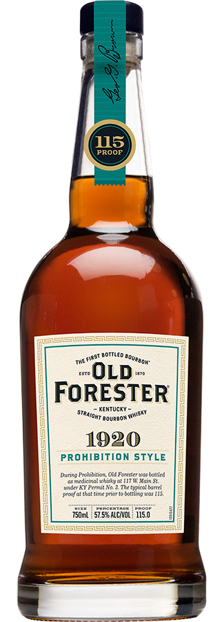 Old Forester 115 Proof 1920 Prohibition Style Kentucky Straight Bourbon Whiskey Bottle (750 ml)