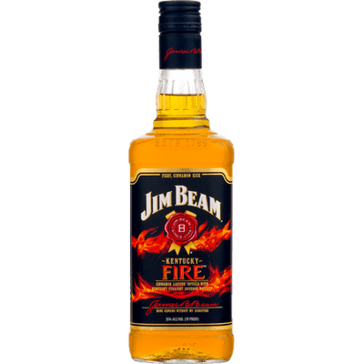 Jim Beam Kentucky Fire Cinnamon Liqueur with Bourbon Whiskey (750 ml)