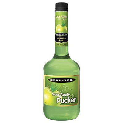 DeKuyper Pucker Sour Apple Schnapps Liqueur (750 ml)