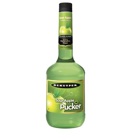 DeKuyper Pucker Sour Apple Schnapps Liqueur (750 ml)