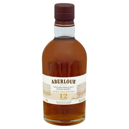Aberlour 80 Proof Double Cask Matured Speyside Single Malt 12 Year Scotch Whisky Bottle (750 ml)
