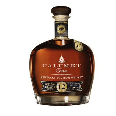 Calumet Farm 94 Proof Single Rack Black Kentucky Straight 12 Year Bourbon Whiskey Bottle (750 ml)