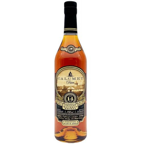 Calumet Farm Single Rack Black 14 Year Kentucky Straight Bourbon Whiskey Bottle (750 ml)