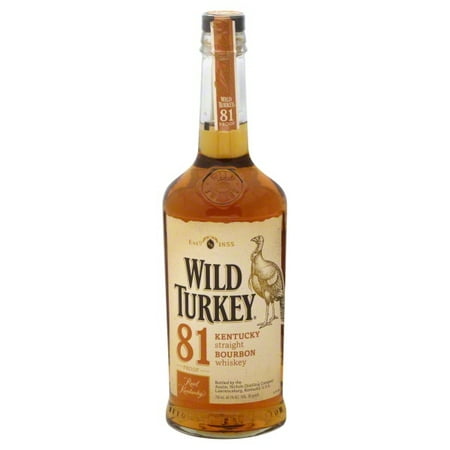 Wild Turkey 81 Proof Kentucky Straight Bourbon Whiskey Bottle (750 ml)