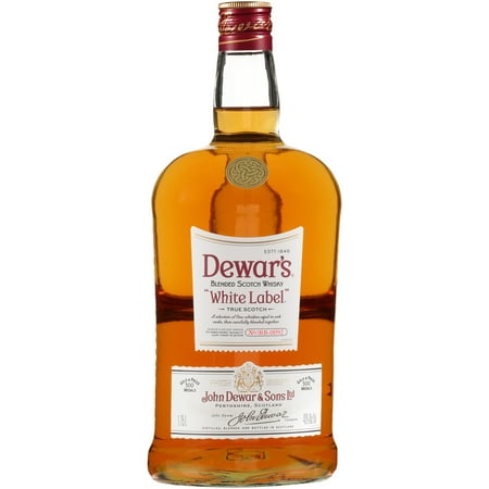 Dewar's White Label 80 Proof Blended Scotch Whisky Bottle (1.75 L)