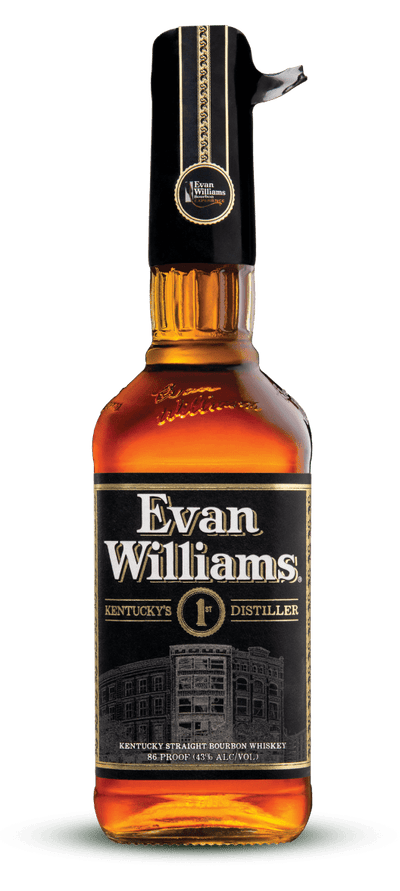Evan Williams 86 Proof Black Label Kentucky Straight Bourbon Whiskey Bottle (375 ml)