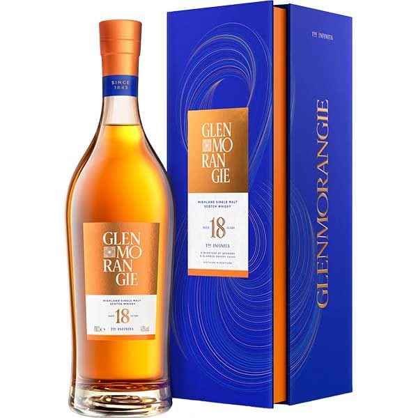 Glenmorangie 86 Proof Extremely Rare Highland 18 Year Single Malt Scotch Whisky Bottle (750 ml)