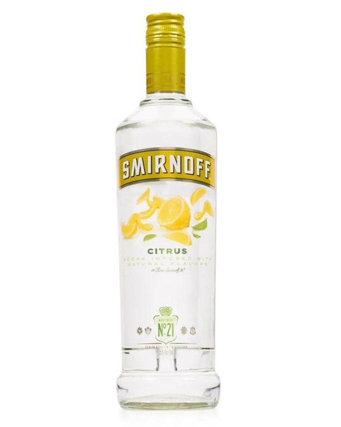 Smirnoff Vodka Gluten Free Citrus Vodka Glass Bottle (750 ml)